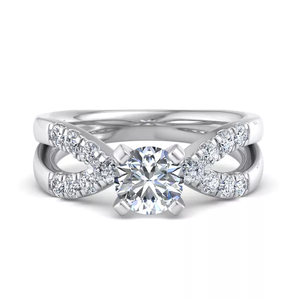 Sasha Split Pavé Engagement Ring