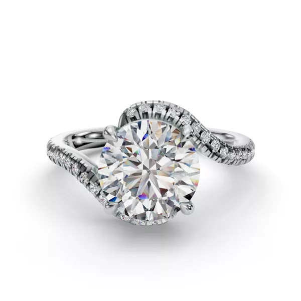 Spira Pavé Spiral Engagement Ring