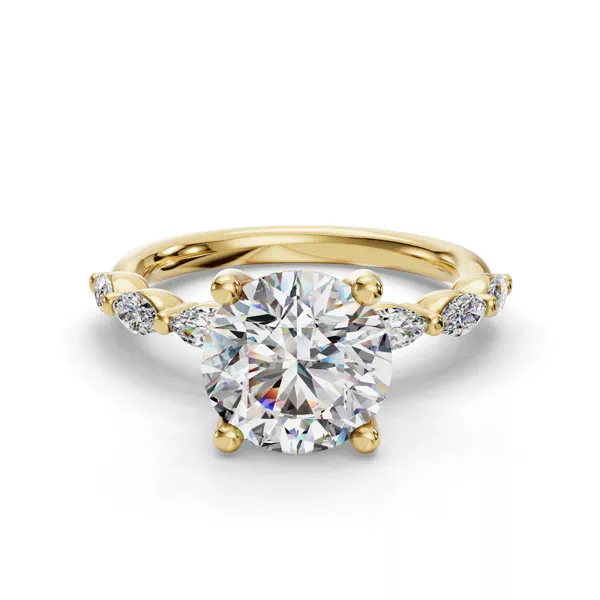 Oramar Classic Marquise Diamond Engagement Ring