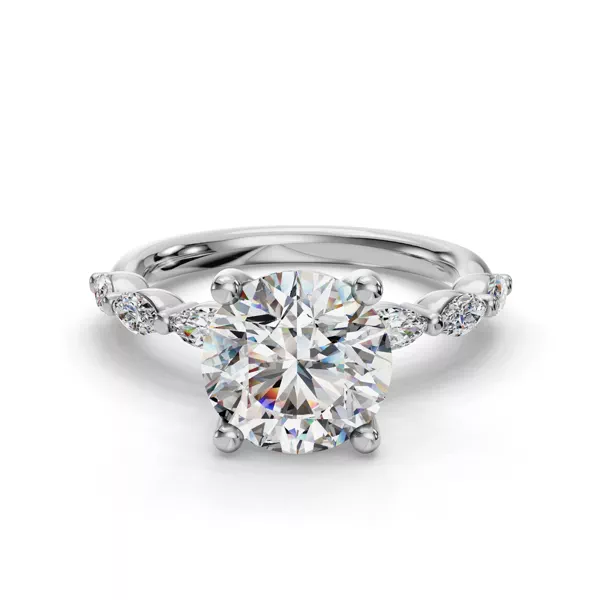 Oramar Classic Marquise Diamond Engagement Ring