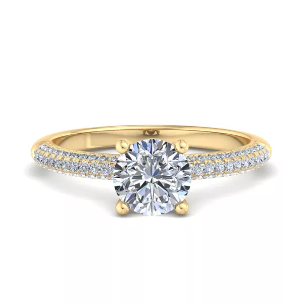 Imani Triple Pave Engagement Ring
