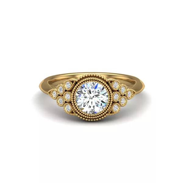 Serenity Accented Milgrain Ring
