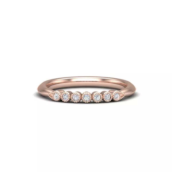Serenity Milgrain Diamond Band