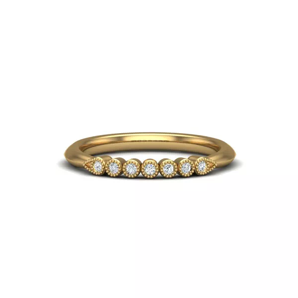 Serenity Milgrain Diamond Band