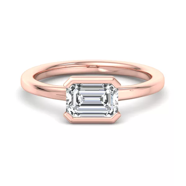 Erin Half Bezel East West Solitaire Ring