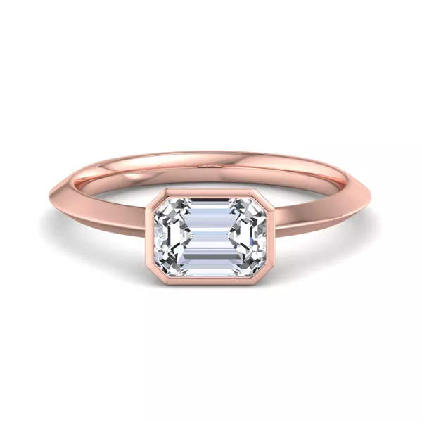 Alia Bezel East West Solitaire Engagement Ring