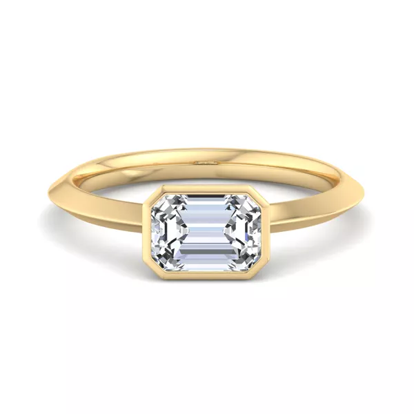 Alia Bezel East West Solitaire Engagement Ring