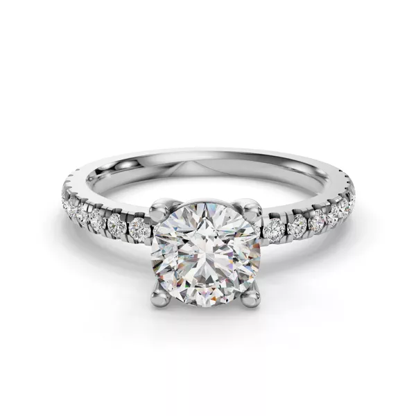 Kennedy Grand Pavé Accent Engagement Ring