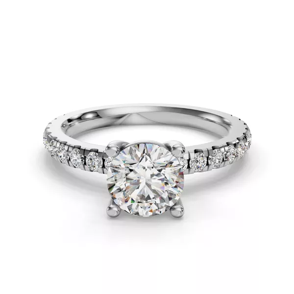 Kennedy Majestic Pavé Accent Engagement Ring