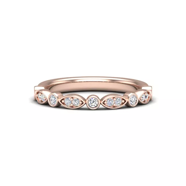 Avery Round And Marquise Diamond Band