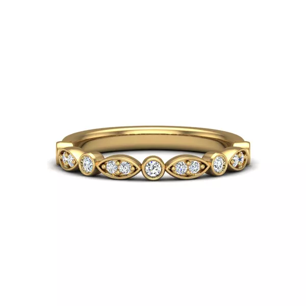 Avery Round And Marquise Diamond Band