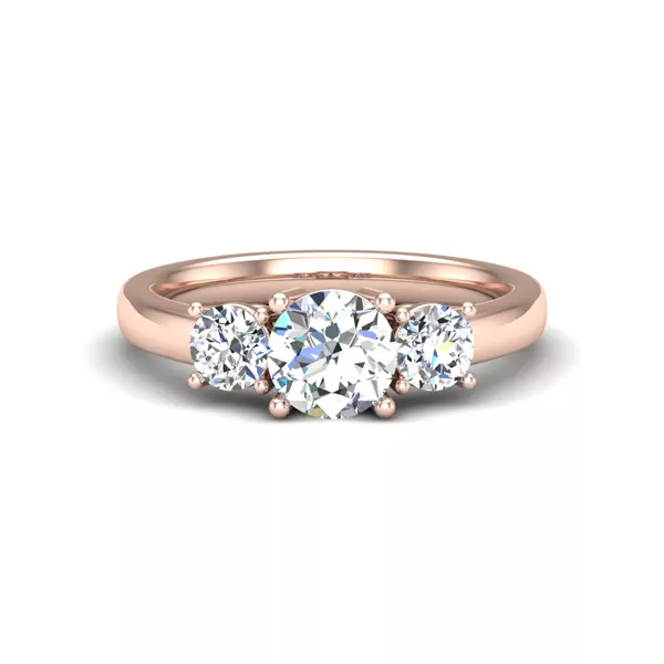 Eleanor Round Three-Stone Engagement Ring