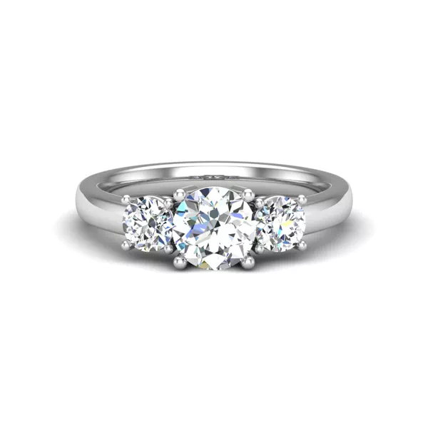 Eleanor Round Three-Stone Engagement Ring