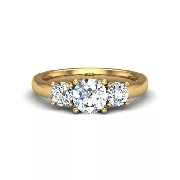 Eleanor Round Three-Stone Engagement Ring