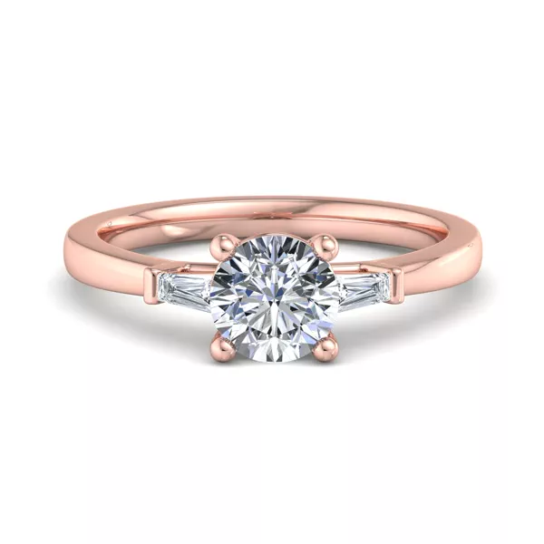Dana Tapered Baguette Three-Stone Engagement Ring