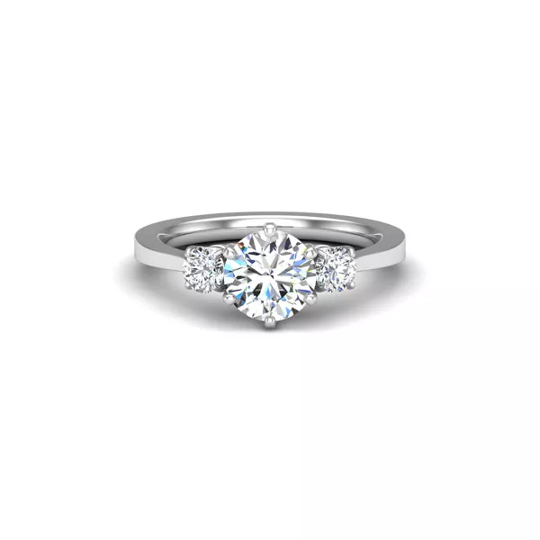 Kamryn Three Stone Ring Engagement Ring