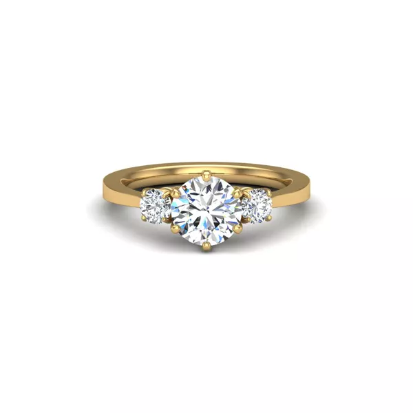 Kamryn Three Stone Ring Engagement Ring