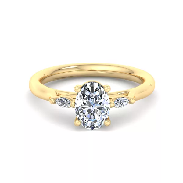 Frankie Three-Stone Marquise Engagement Ring