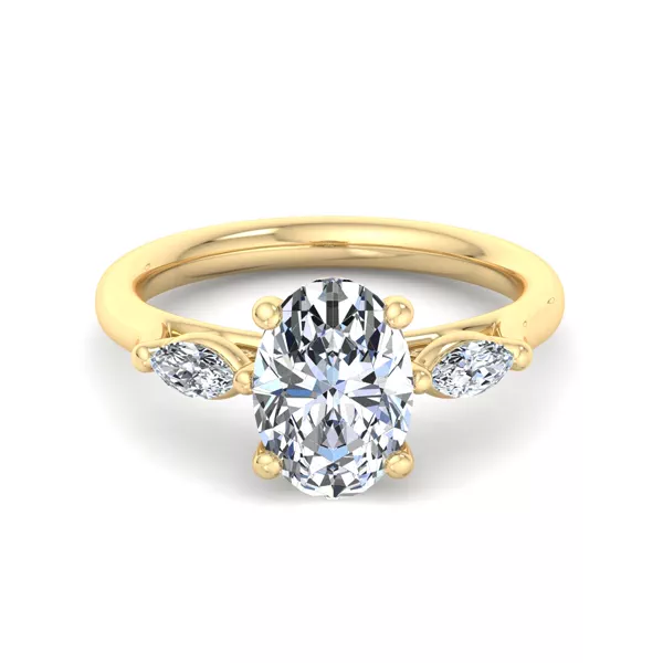 Kathryn Three-Stone Marquise Engagement Ring