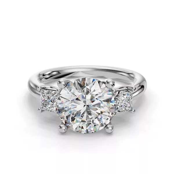 Valette Princess Three-Stone Engagement Ring