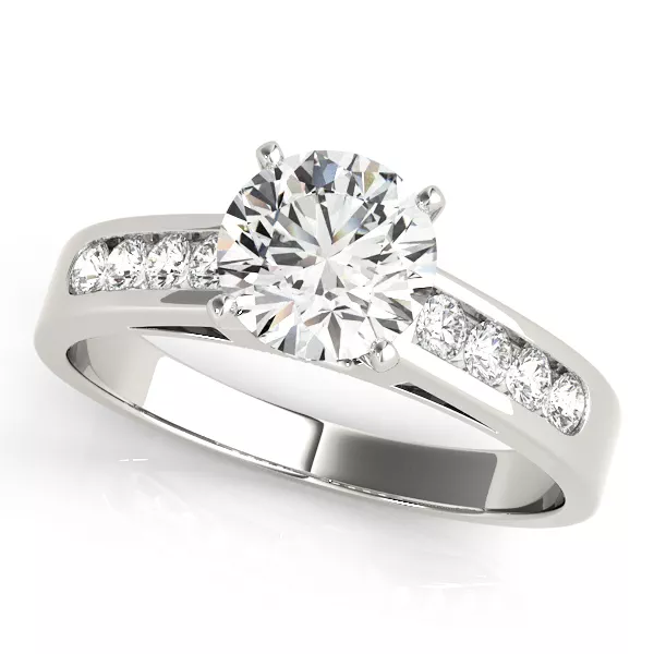 Mauve Channel Diamond Engagement Ring