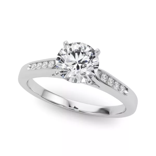 Solene Diamond Channel Engagement Ring