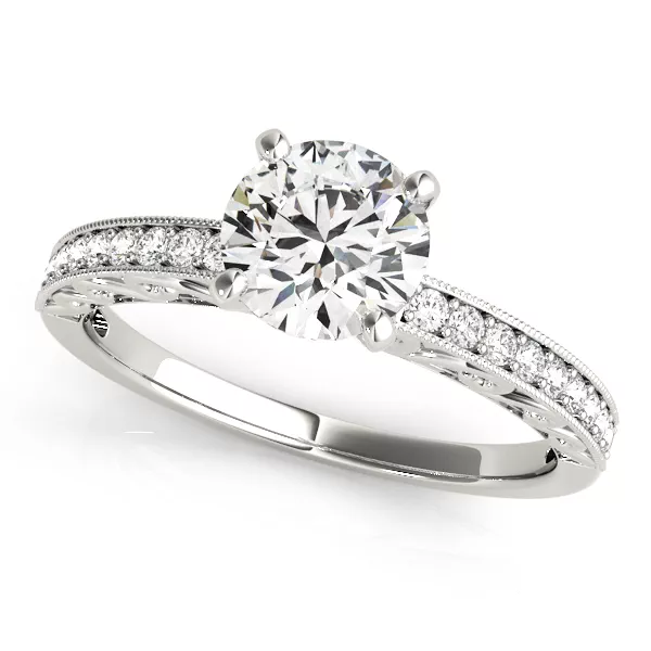 Sariah Vintage Inspired Channel Diamond Engagement Ring
