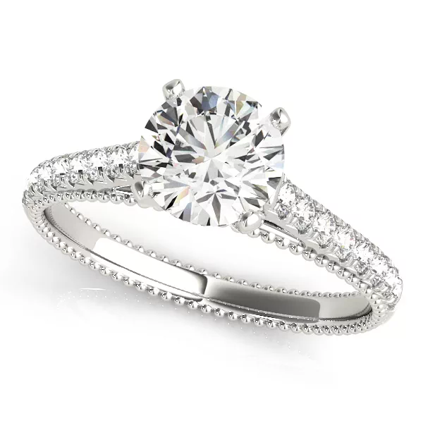 Bess Vintage Inspired Pavé Diamond Engagement Ring