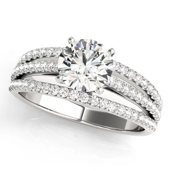 Salma 3 Row Pavé Diamond Engagement Ring