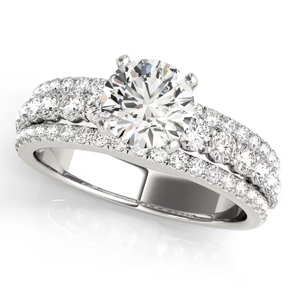 Atria 3 Row Diamond Engagement Ring