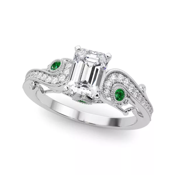 Setting Carmel Vintage Inspired Emerald
