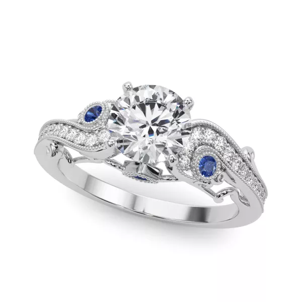Carmel Vintage Inspired Lab Sapphire Ring