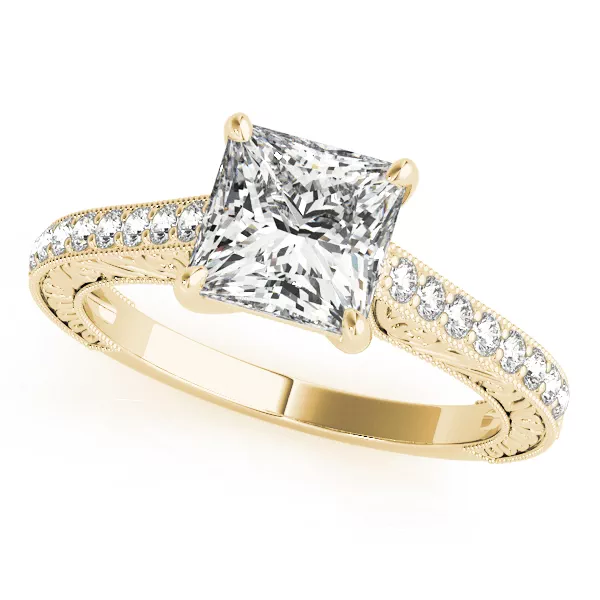 Tinsley Vintage Pavé Diamond Engagement Ring