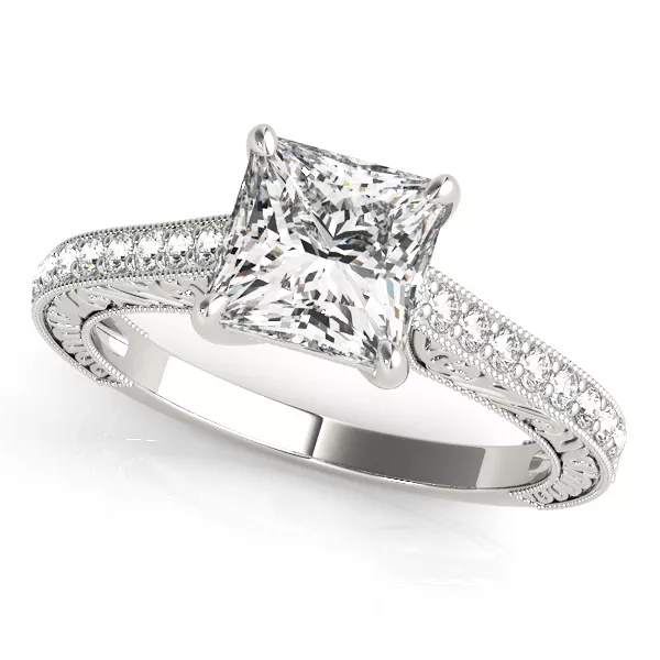 Tinsley Vintage Pavé Diamond Engagement Ring