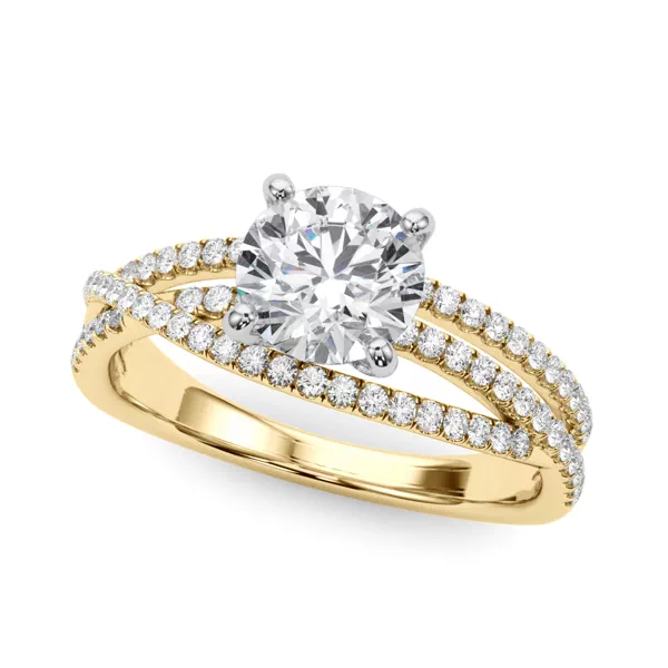 Eloisa 3 Row Pavé Diamond Engagement Ring