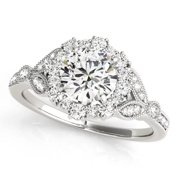 Mairi Vintage Inspired Halo Engagement Ring