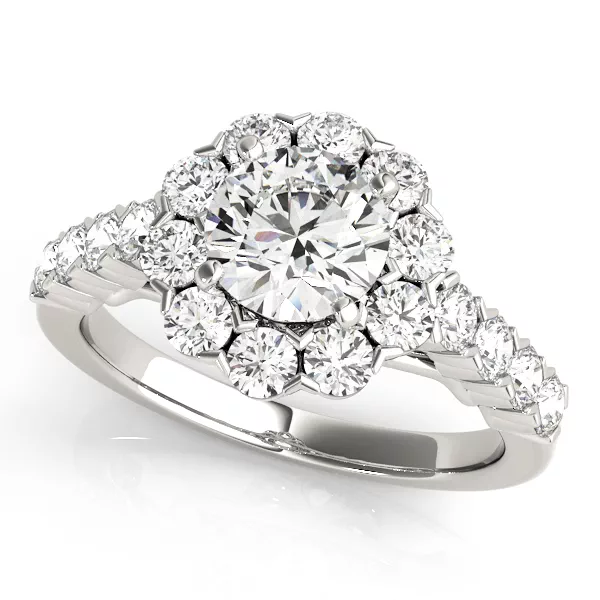 Fleur Halo Engagement Ring