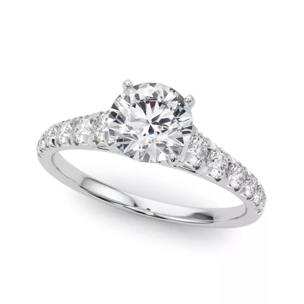 Cherie French Pavé Diamond Engagement Ring