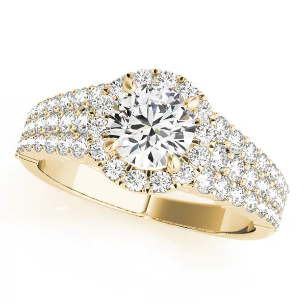 Verona Pavé Diamond Encrusted Halo Engagement Ring