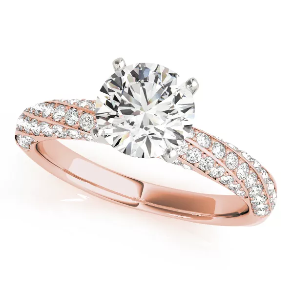 Malina Pavé Diamond Twist Engagement Ring