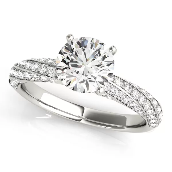 Malina Pavé Diamond Twist Engagement Ring