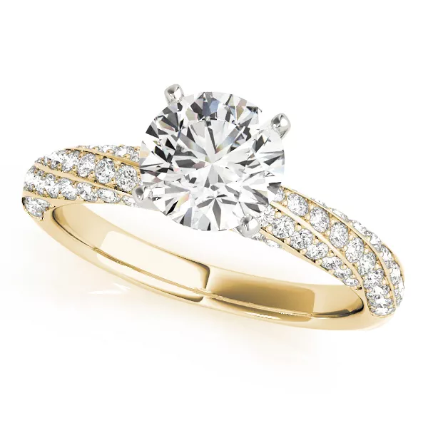 Malina Pavé Diamond Twist Engagement Ring