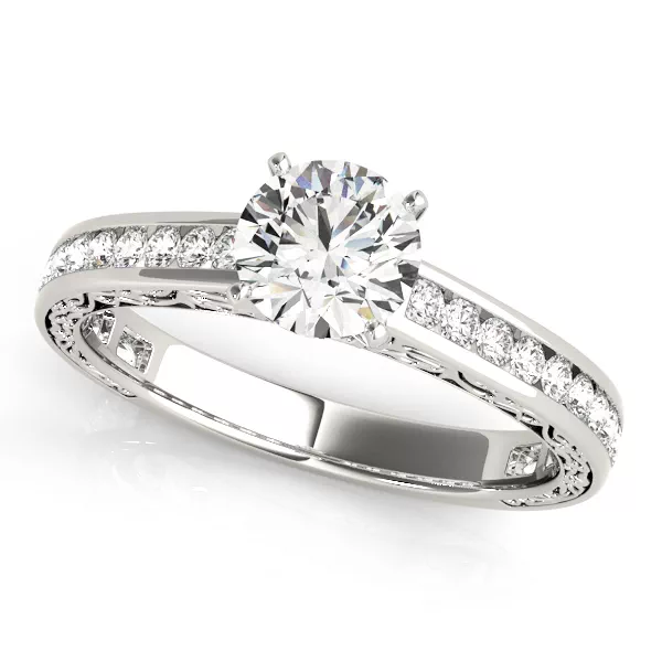 Rainey Vintage Inspired Channel Diamond Engagement Ring
