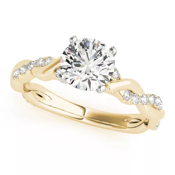 Reine Pavé Diamond Twist Engagement Ring