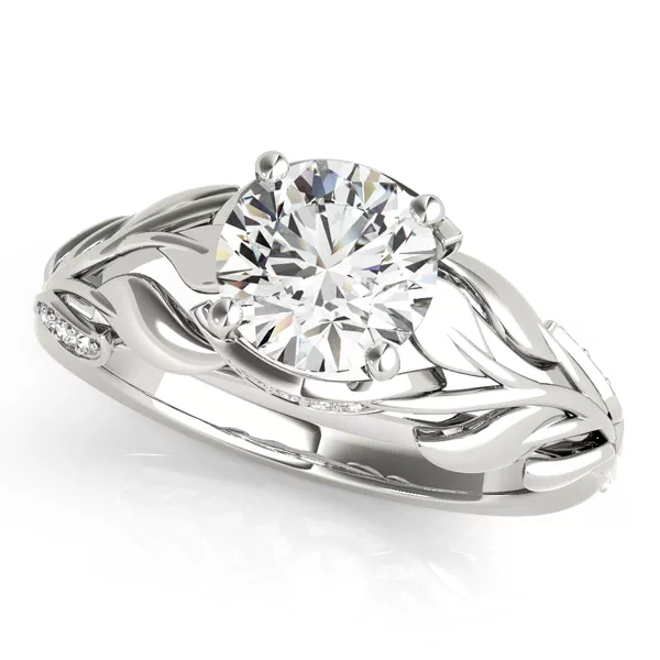 Setting Samara Nature Inspired  With Diamond Accents