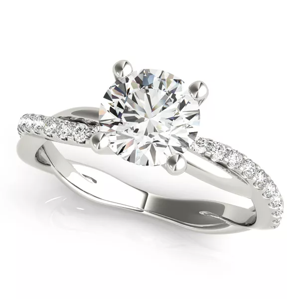 Brooklyn 4 Prong Diamond Twist Engagement Ring