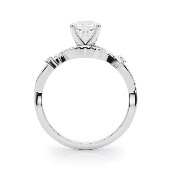 Vine Nature Inspired Engagement Ring With 1.01 Carat Cushion Diamond