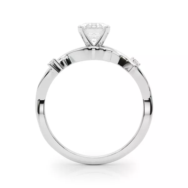 Vine Nature Inspired Engagement Ring With 1 Carat Emerald Diamond