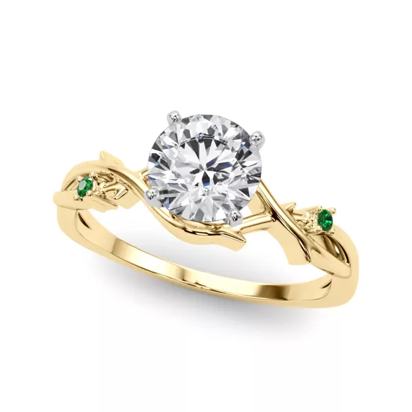 Vine Nature Inspired Emerald Engagement Ring