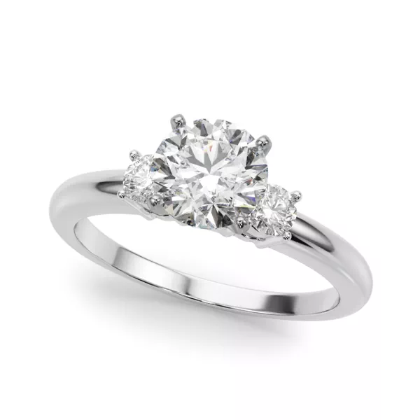 Aila Three Stone Diamond Engagement Ring